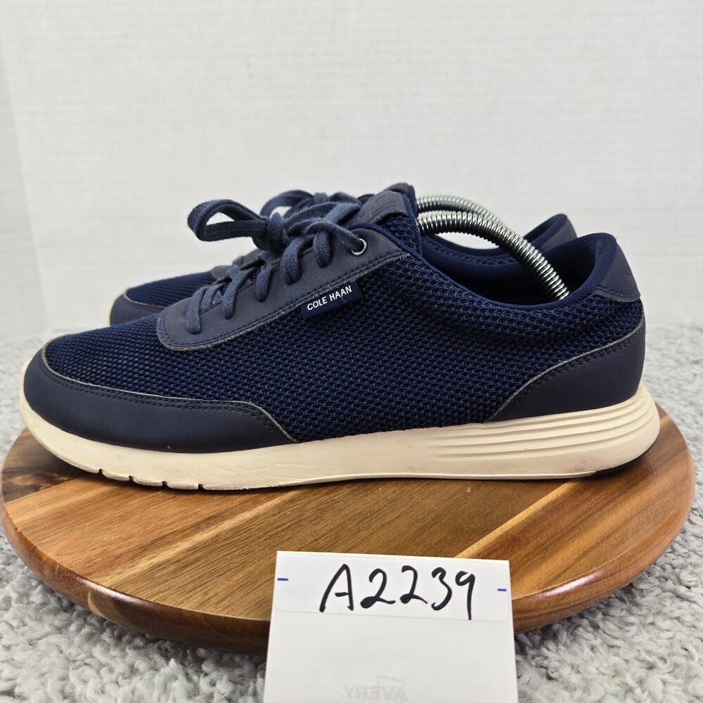 Cole Haan Mens 10M Grand CrossCourt Knit Marin Blue Navy Casual Lace Up Sneaker